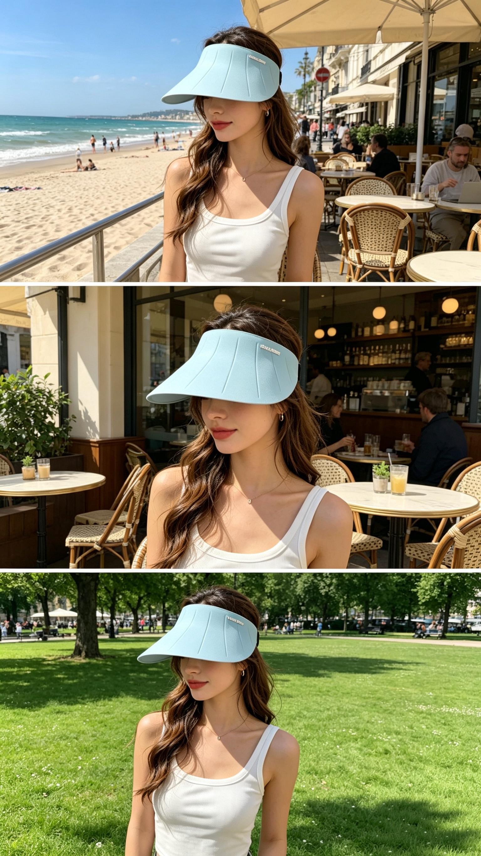 BOGO FREE Sun Visors! Free hat in random colorPortable Travel Sun Visor - 1s Rebound Foldable UV Protection Hat for Outdoor