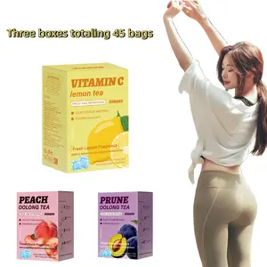 Slim Tea 3 Flavor Assortment - Herbal Supplement Cleanse and Detox - 15 Tea Bags (1 Pack)