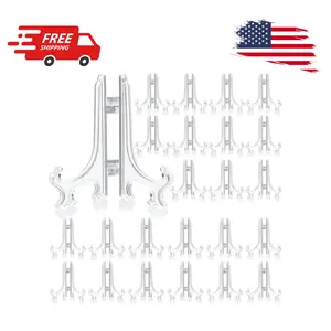 48 Pieces Mini Easel Stands Plastic Plate Stand Holder Display Picture Easel