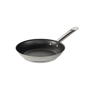 Tri-Ply Base Stainless Steel Fry Pan with Nonstick Interior