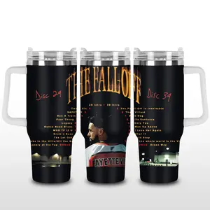 J. Cole The Fall-Off World Tour The Fall Off Album v5 Men's Stainess Steel Tumbler, The Dreamers Tumbler , Vintage Music Merch Tumbler, Retro 90s Rap Style, New Album Gift For Fans