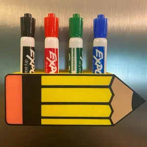Pencil Shaped Magnetic Dry Erase Marker Holder, Crayon Classroom Decoration, Classroom Organization, Office Organization