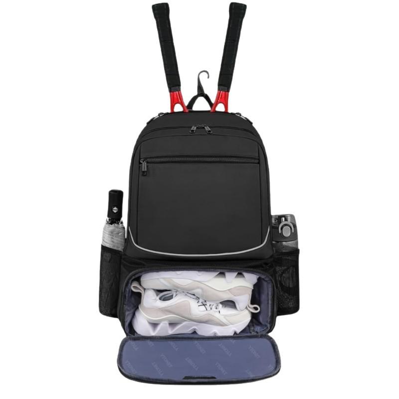 NEW Professional Racquet Backpack,Tennis Backpack Sports Racket Pack Holds 1-2 Tennis Rackets Outdoor Badminton Bag With Shoe Compartment,Back to School,Mother's Day Gift
