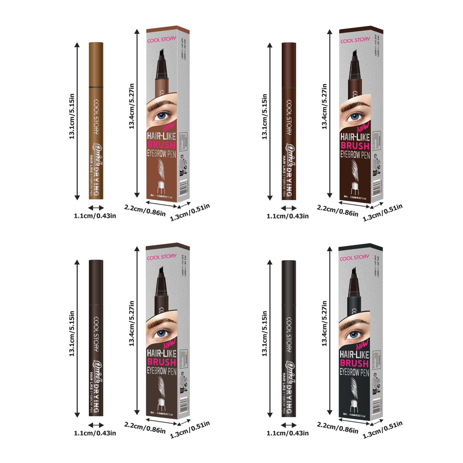 Multi-Tip Hair-Like Eyebrow Pen, Waterproof Quick-Dry Brow Marker, Natural Microblading-Effect Eyebrow Pencil for Defined Brows Multi-Tip Hair-Like Eyebrow Pen, Waterproof Quick-Dry Brow Marker, Natural Microblading-Effect Eyebrow Pencil for Defined Brows