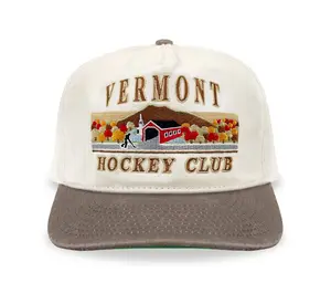Vermont Hockey Club Snapback: Cream/Washed Brown