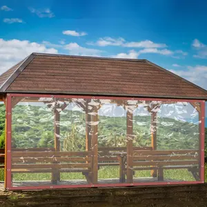 8x10ft Heavy Duty Clear Vinyl Tarp, Waterproof Transparent Sheeting with Grommets, Outdoor Rainproof Cover for Greenhouse, Plants, Patio, Porch & Chicken Coop
