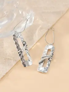 Boho Earrings / Long Silvery Dangle Earrings / Boho Drop Earrings / Boho Jewelry / Rustic Earrings / Hippie Earrings / Big Dangle Earrings