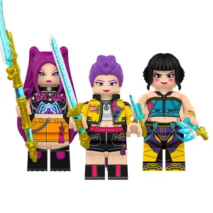 K-Pop Monster Hun-ter Building Block Toys - Collectible Assemble Bricks Set for Kids Teens K-Pop Fans with Vibrant Costumes and Accessories
