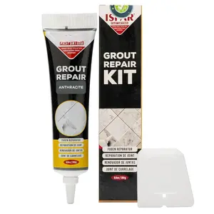 Grout Repair Kit - Anthracite Tile Grout Filler 8.8 oz, Ready Mixed, -Drying Tile Adhesive for Bathroom, Shower & Floor Tiles - Includes Spatula