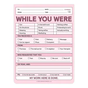 Knock Knock While You Were Nifty Note Memo Pad