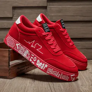 2025 Autumn New Men's Red Skateboarding Shoes Mid Top Closed Trainer Runner Training Running Sneaker Athletic Boy Footwear Casual woman men wide fit