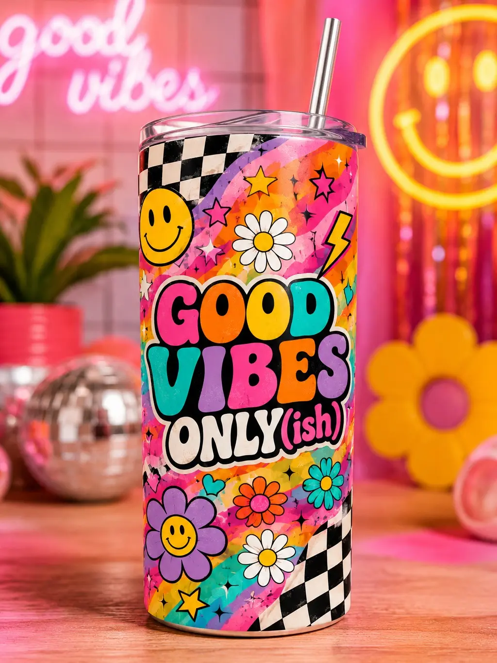 Good Vibes Only(ish) 20oz Skinny Straight Tumbler