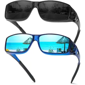 Polarized Sunglasses Over Glasses for Men Women, UV Protection Shades Over Prescription Eyeglasses Sun Glasses-USA