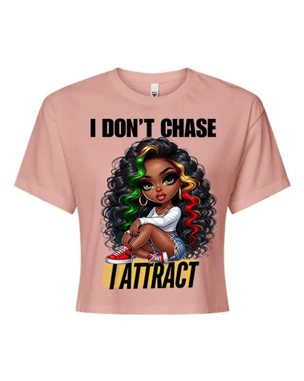 I don't chase I attract Reggae Girl Comfort Women Round Neck Casual Short sleeve  Crop Top
