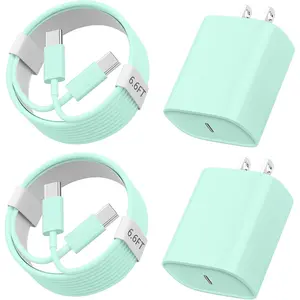 SANPRIO For iPhone 17 Charger,2-Pack PD 20W Fast Charger Block with 6.6FT Long USB C to C Cable for iPhone 16/16 Pro/16 Plus/15/15 Pro Max/15 Pro/15 Plus Quick Charging Solution