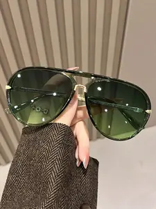 Unisex Pilot Frame Fashion Glasses, UV Protection, Fishing, Outdoor Sports, Cycling, Party, Stage Performance, Street Photography