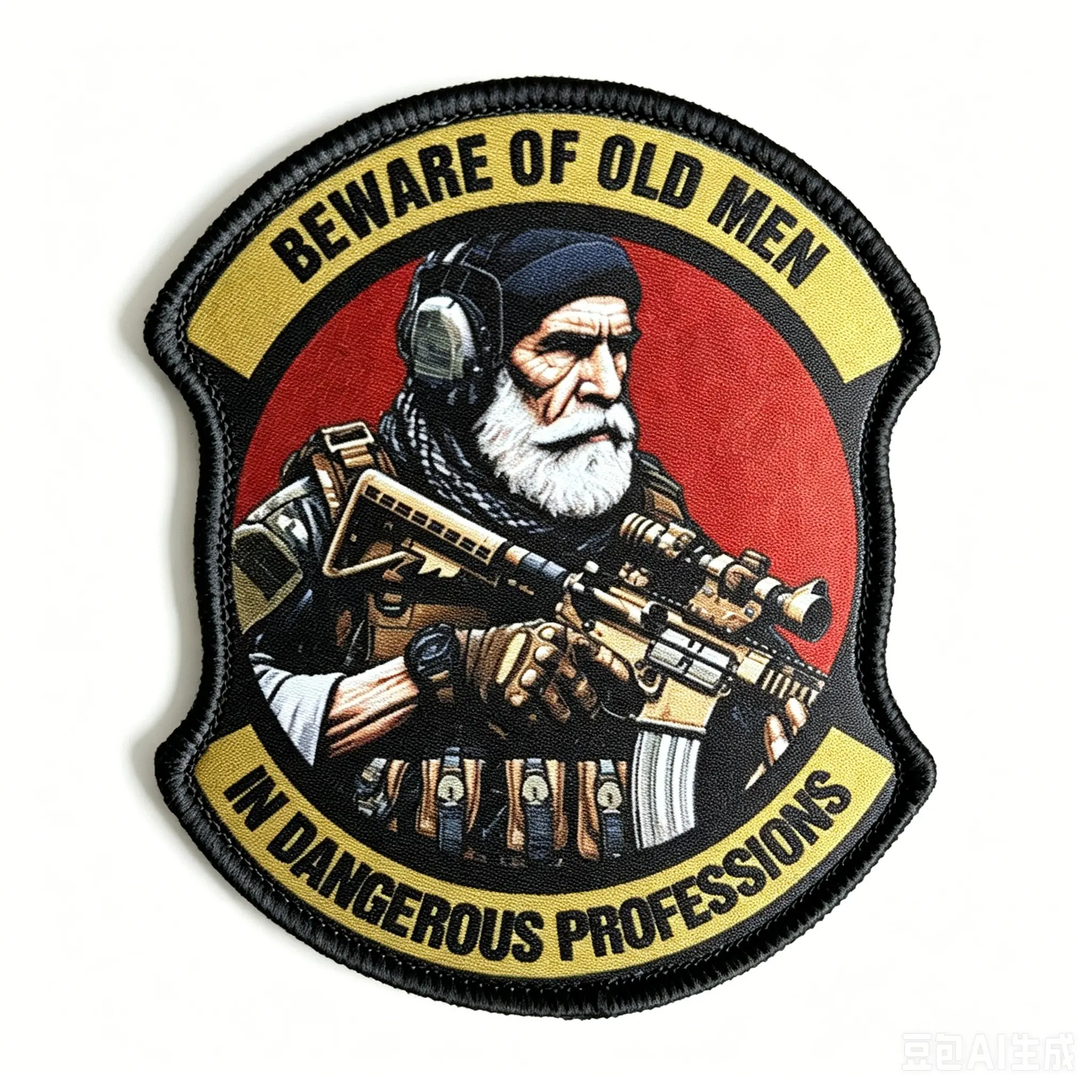 Veteran Quote Velcro Patch, Veteran Theme Custom American Hardcore Tactical Arm Badge, High-Definition Printed Fabric, Outdoor Tactical Gear Decorative Sticker Design