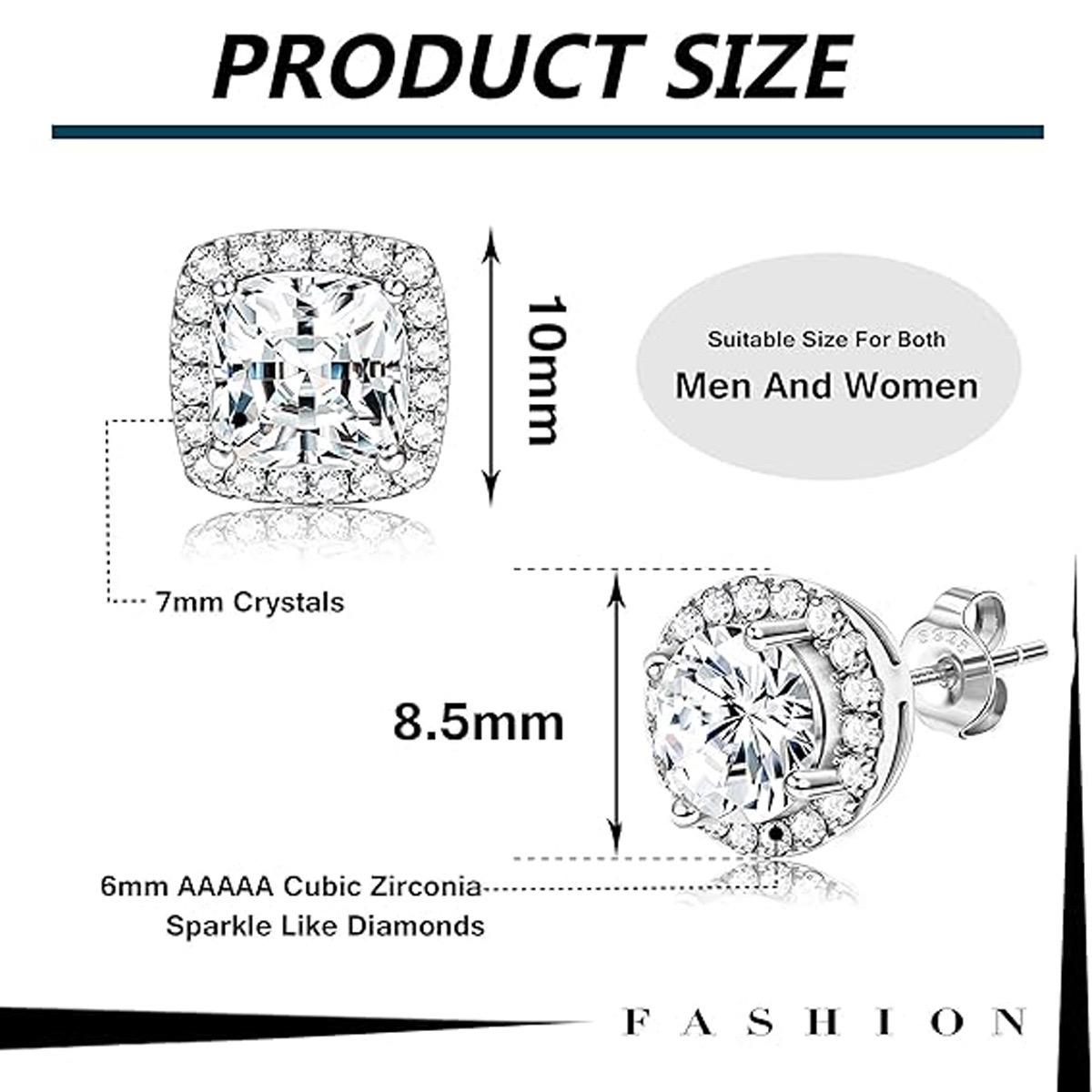 Luxury Sparkly Stud Earrings for Women | Cubic Zirconia Halo Earrings | Perfect Gift | TikTok Must-Have Hypoallergenic Earrings