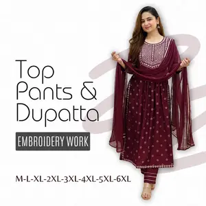 Trendy Women's 3 Piece Linen Dress with Embellished Top & Matching Dupatta Fashionable Ensemble for Various Occasions