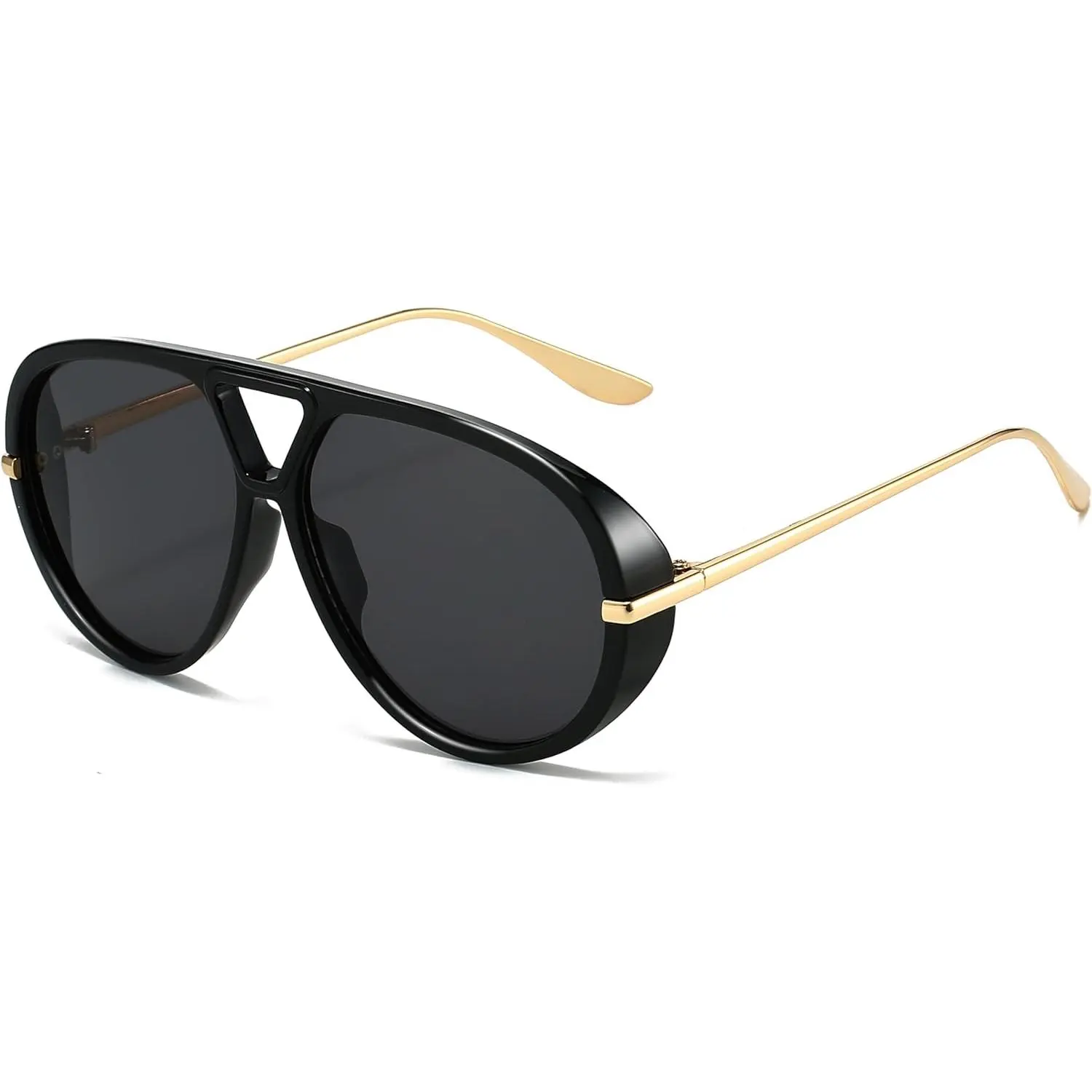 Trendy Aviator Sunglasses for Women Men Retro Big Round  display picture 1