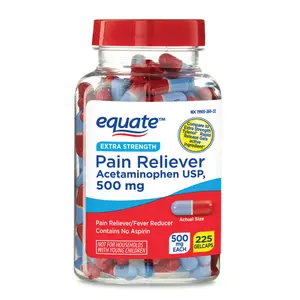 Acetaminophen 500 mg Gelcaps | Pain Reliever & Fever Reducer, Extra Strength 225 Count Healthcare