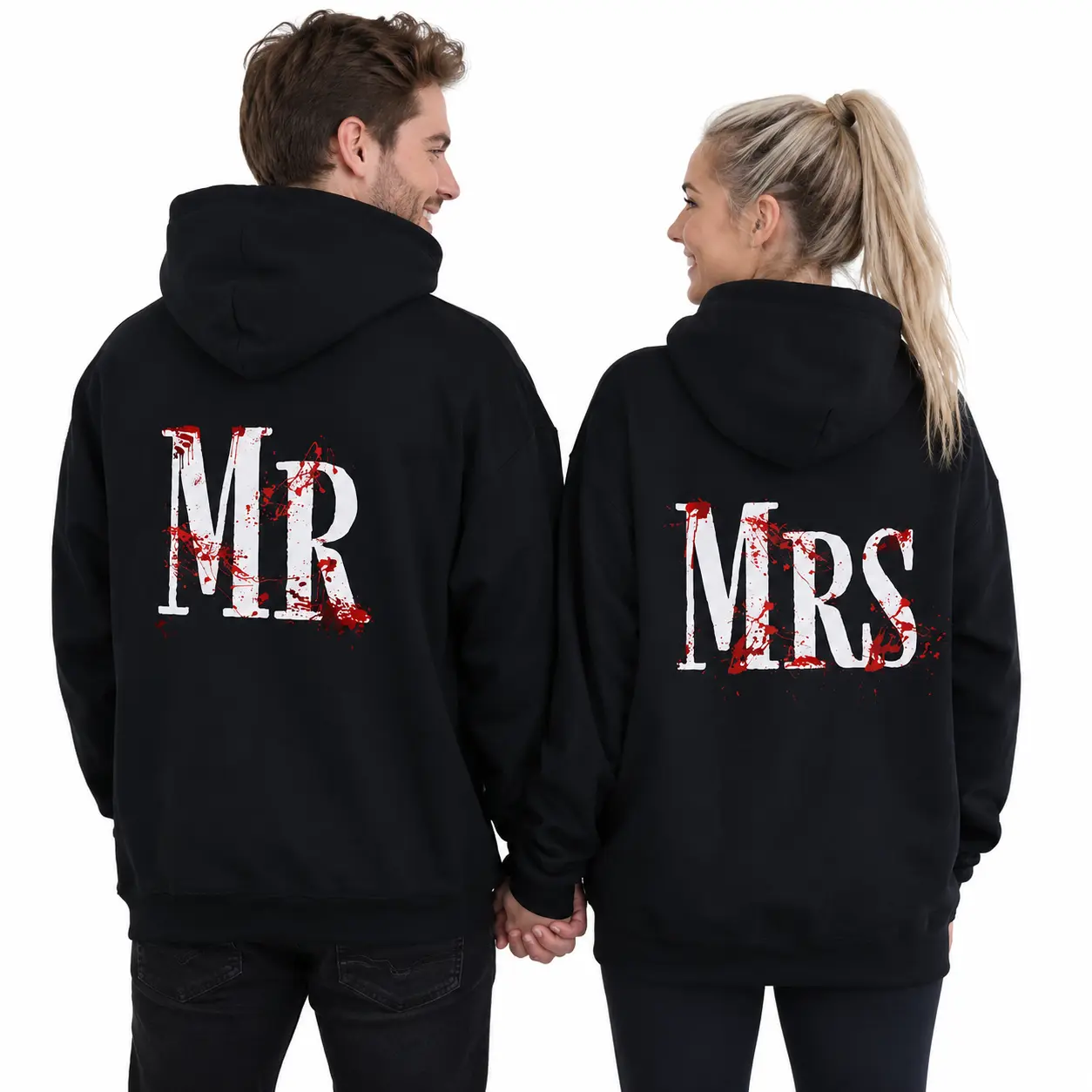 Couple Bonnie & Clyde Couple Matching Graphic Hoodie - Women's Casual Fleece Pullover, Ideal Gift for Men for  Women