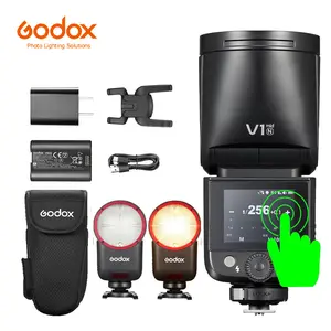 GODOX V1 Mid  V1Mid N Flash for Nikon Flash Speedlight,55Ws 2.4G TTL Camera Flash for Nikon,Touchscreen Control,7.2V/2200mAh Lithium Battery,1.7s Recycle Time,650 Full Power Flashes,LED Modeling Lamp