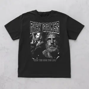 Vintage 90s The Walking Dead Rick Grimes T-shirt, The Walking Dead Movie Shirt, Unisex Vintage Graphic Tees Y2k Womenswear Top