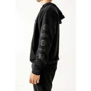 Takedown Sleeve Logo Stack Hoodie - Black