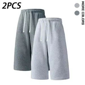2-pack men’s solid-color casual jogger shorts, 7/8 length, Japanese laid-back style.Skin-friendly, breathable,comfortable fabric.Adjustable contrast drawstring waist adapts to different body types.Loose fit for unrestricted movement. Available in tw day
