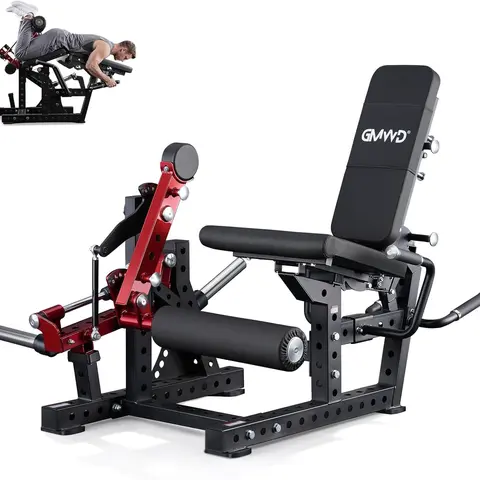 GMWD Leg Extension and Curl Machine LE08 2.0, Adjustable Leg Curl Machine with Plate Loaded, Seated Leg Extension and Lying Curl Machine for Home Gym, Leg Workout Equipment