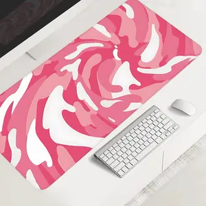 Pink Swirl Abstract Large-sized Gaming Desk Accessory, Gaming Mouse Pad,Desktop Protection Pad, Anti-slip Rubber Lock Edge High-definition Printing, Suitable for Computers, Laptops, Offices, Homes, Schools, as a Gift for Family and Friends