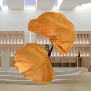 Semicircular Exquisite Worship Flag, 1 Count Double-sided Glossy Flag with Scalable Rod, Party Decoration Supplies for Home Living Room Church, Wall Decor Flags