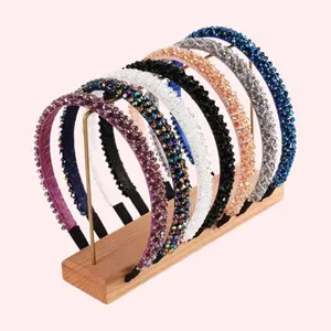 Handmade Beaded Headband for Women Colorful Thin Cross-Braided Hairband Lightweight Boho Bead Design with Secure No-Slip Fit for Daily Styling Parties Travel & Aesthetic Outfits