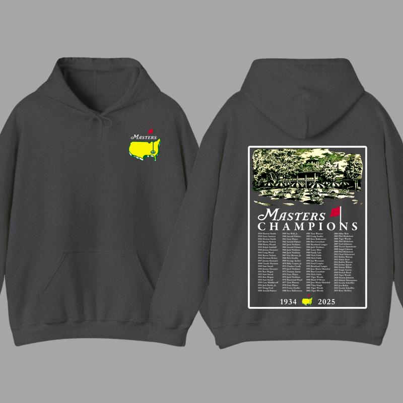 2025 Masters Tournament Augusta 91 Years Hoodie, Golf Tournament, The Masters Golf Cup 2 Sided Hoodie, Golf Gifts For Men