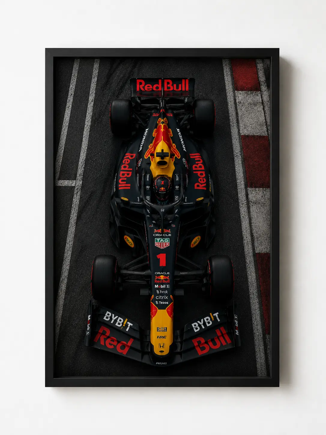 F1 Redbull Car | Poster Decor Luxury Print Wall Art Decor For Home Bedroom With Black Frame