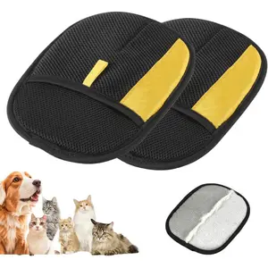 Pet Hair Removal Glove for Cats & Dogs, 2025 New Pet Hair Remover Electrostatic Gloves Pet Hair Remover Glove for Couch, Furniture, Carpet, Curtain, Washable Reusable Animal Fur Removal Tool Deshedding Tool (2PCS)
