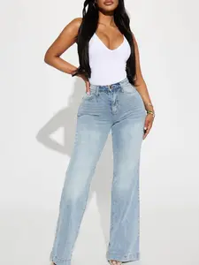 Bridge The Distance Wide Leg Jeans - Medium Blue Wash
