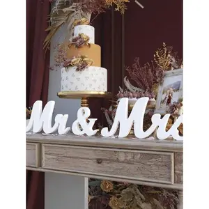 1set-Solid Wedding Decoration Mr & Mrs,Wooden Mr & Mrs Sign Decoration For Wedding Party, Ceremony Check-In Desk, Dining Table, Suitable For Home, Hotel Decor,Mother's Day Decor,Graduation Decor,Suitable For Ceremony And Reception, Perfect For Wedding, Va