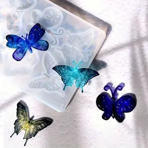 Butterfly Shaped Silicone Mold, 1 Count DIY Jewelry Making Pendant Mold, Crystal Epoxy Mold for Epoxy Resin Craft Making
