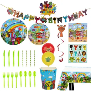 229 count Birthday Party Supplies Set - Complete Birthday Decorations with Balloons, Banner, Tablecloth, Cake Toppers, Stickers & Backdrop - Fun Decorations for  & Fans