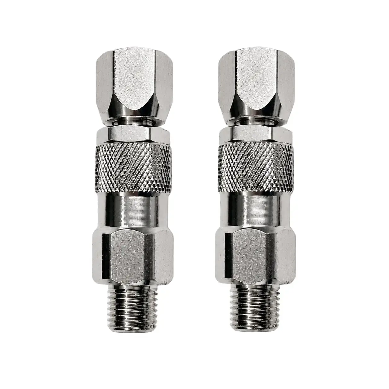 2 Pack Sprayer 360 Degrees Rotating Connector Stainless Steel, Airless High Pressure Spray Gun Hose Swivel Joint, Anti-Kink Connector for Paint Sprayer Hose Accessories, Universal for Airless Paint Sprayers & Hoses (1/4inch) summervibes