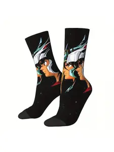 Five Warriors 3D Digital Print Socks, Men'S Socks.