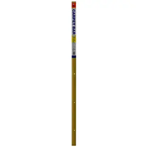 212 MAIN Thermwell H113FB-6 Aluminum Floor Edge Carpet Bar, 1 x 72 in., Satin Gold, for Sailing Water Sports