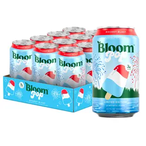 LIMITED TIME FLAVOR - Bloom Pop - Rocket Blast - Prebiotic Soda 12 Pack, 12oz Cans - Prebiotic Soda for Gut Health, Low Calorie Soda, No Caffeine, Healthy Soft Drink Alternative Beverage