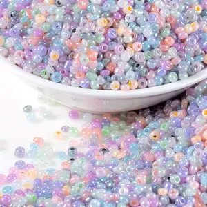 Approximately 1000 pieces per pack, 2mm candy, colored glass beads, cream corn beads, DIY mixed beads, DIY jewelry bracelet, necklace chain, key chain, phone case chain decoration