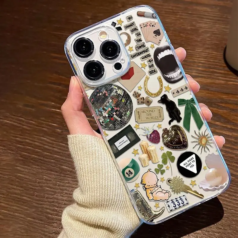 Disco Pattern Phone Case, Decorative Phone Protector Cover, Phone Accessories Compatible with iPhone 11 12 13 14 15 16 Pro Max
