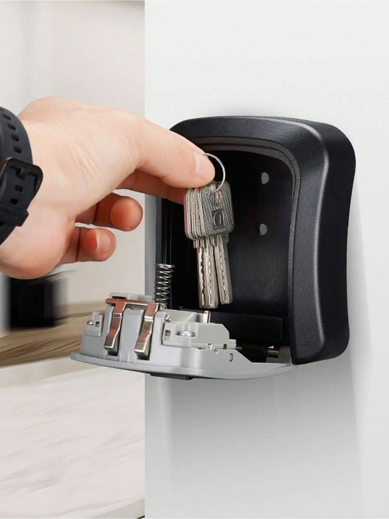 11-piece key lock safe, key box, combination box, combination key box, wall-mounted key lock box, outdoor key storage cabinet, combination key box with aluminum alloy lock cylinder, high-strength material shell, anti-smashing/anti-explosion/anti-lock