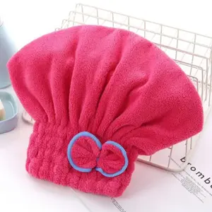 Butterfly Decorative Hair Drying Towel, Soft Fabric Wrap for Wet Hair, Shower Head Cover for Women & Girls, Home Essentials, Hooded Design