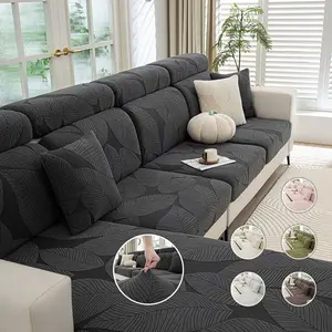 Sofa Cushion Cover, Universal Wear-Resistant Sofa Cover, Spliced Combination Sofa Cover, Elastic Strap Fixed Sofa Protector, Suitable for Sectional Sofas, Single Chairs, Two-Seater Sofas, Elastic Sofa Slipcover